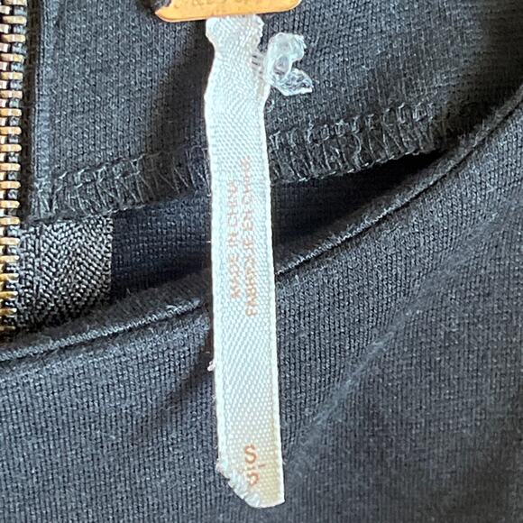 Free People Fit & Flare Black Sleeveless Dress Women's Small Zip Back Stretch - Picture 2 of 8